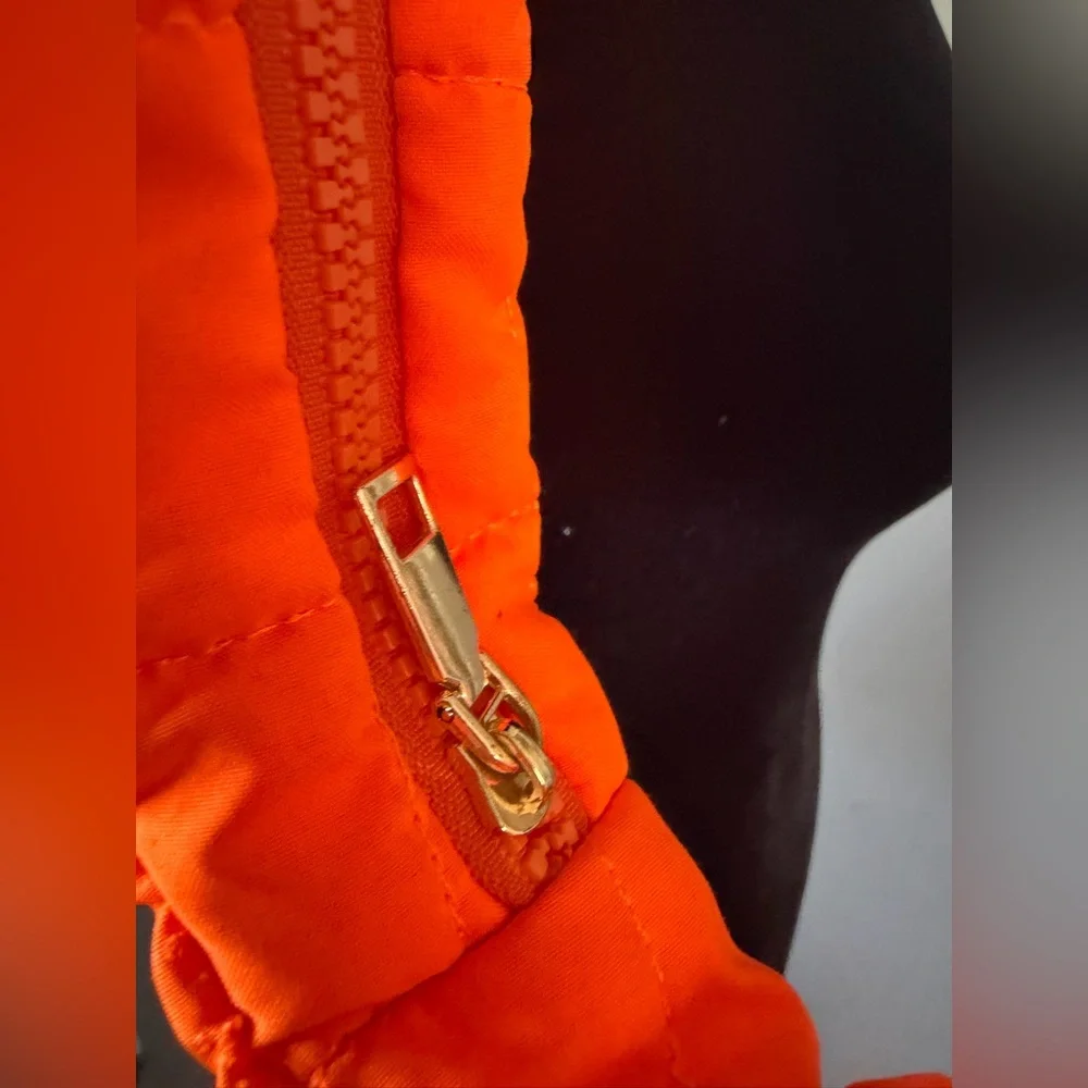 Orange Quilted‎ Shoulder Bag